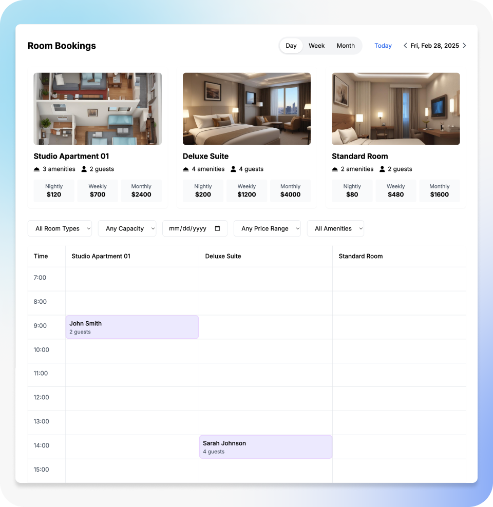 hamlet bookings page