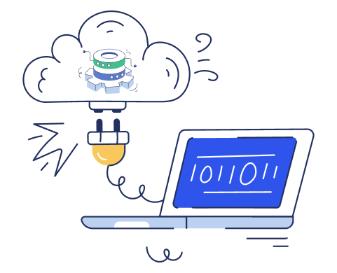 laptop with image of a cloud