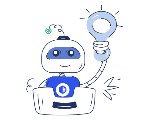 robot holding lightbulb